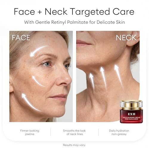 EXH Retinol Anti-Aging Face & Neck Cream with 5 Ceramides, 1.76 Fl Oz