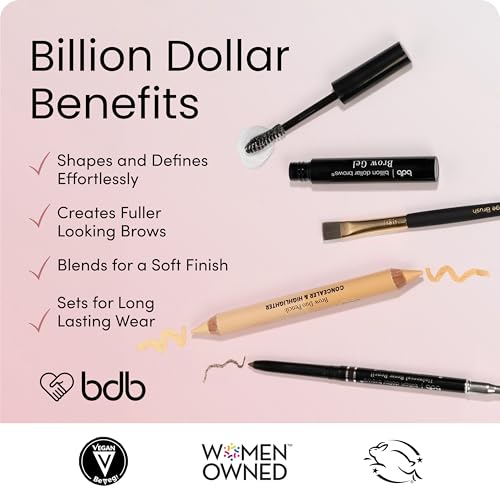 Billion Dollar Brows 4-Piece Eyebrow Makeup Starter Kit with Pencil & Gel