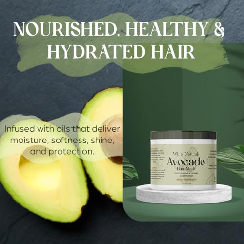 Avocado Hair Mask with Biotin - Deep Conditioning for Growth & Volume