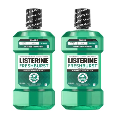 Listerine Freshburst Antiseptic Mouthwash - Spearmint, 33.8 fl. oz (2-Pack)