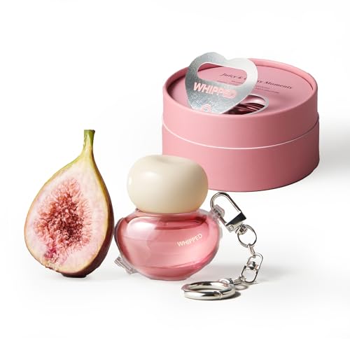 Whipped Vegan Hair Perfume for Women, Long-Lasting Anti-Frizz Gloss with Keratin & Fig, Woody Juicy Scent, Gift & Keychain Set, 0.5 fl oz