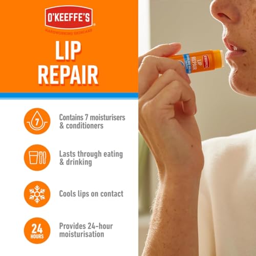 O'Keeffe's Lip Repair Cooling Relief Balm - 3 Pack, 0.15 oz Each
