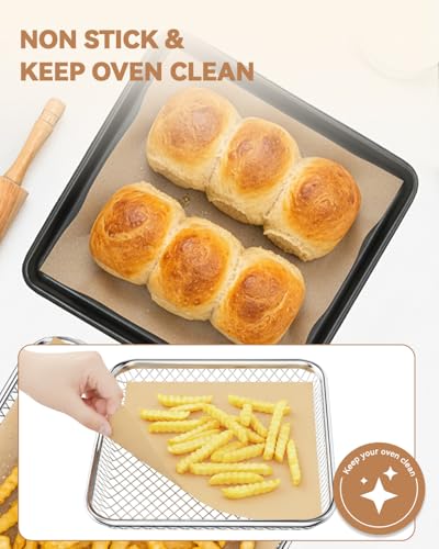 TCSNOE 125PCS Parchment Paper Liners for Gourmia Air Fryer 14QT - Nonstick, Food Grade, Easy Cleanup