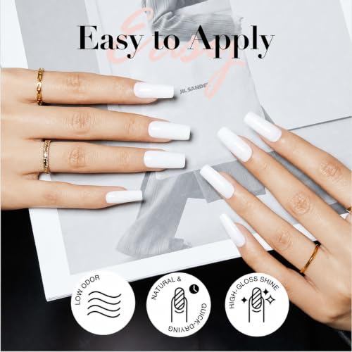 AZUREBEAUTY Warm White Nail Polish - Quick Dry, Long Lasting 18ml