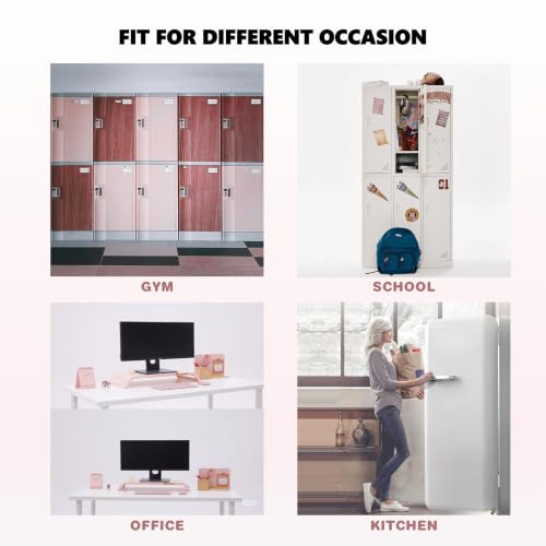 Magnetic Locker Mirror with Storage Pocket - 9.4" x 5.5" Real Glass