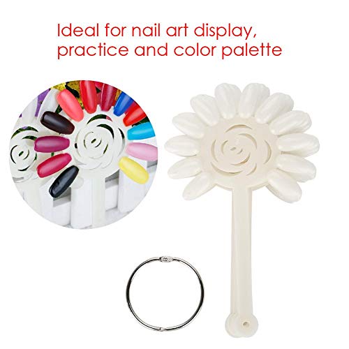 120 Pcs Transparent Nail Art Tips Display Sticks for Practice