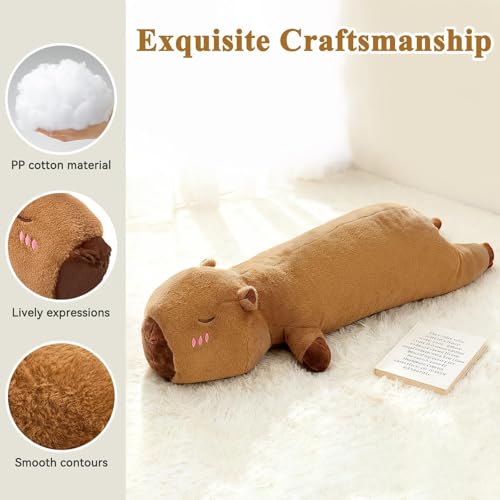Capibara Plush Body Pillow - 19.6in Soft Stuffed Animal