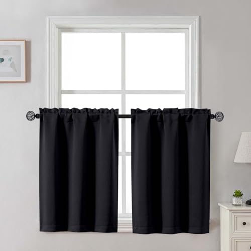 Gwine Blackout Curtains 30" x 30" - Light Blocking Kitchen & Bathroom Set