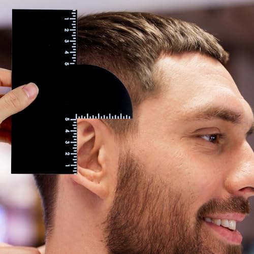 2 Pcs Barber Enhancement Cards - T-Shaped Hairline Shaping Tool