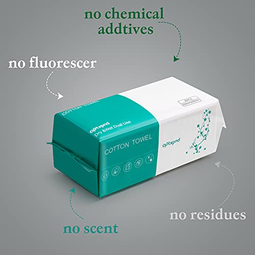 Optxpnd Disposable Face Cloths 2 Pack Thicker & Larger Facial Towelettes for Cleansing