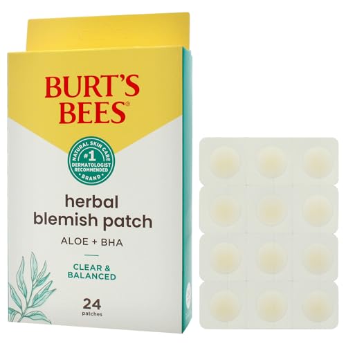 Burt's Bees Herbal Blemish Patches - 24 Count Clear & Balanced Acne Spot Treatment