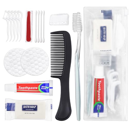 5 Sets Personal Hygiene Kit - Disposable Toothbrush, Toothpaste, Soap & Floss