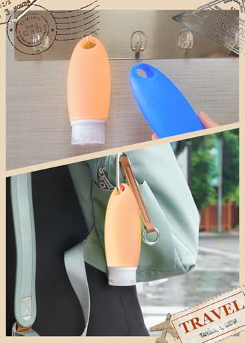 Fullplus Leak-Proof Silicone Travel Bottles Set - 3 oz TSA Approved
