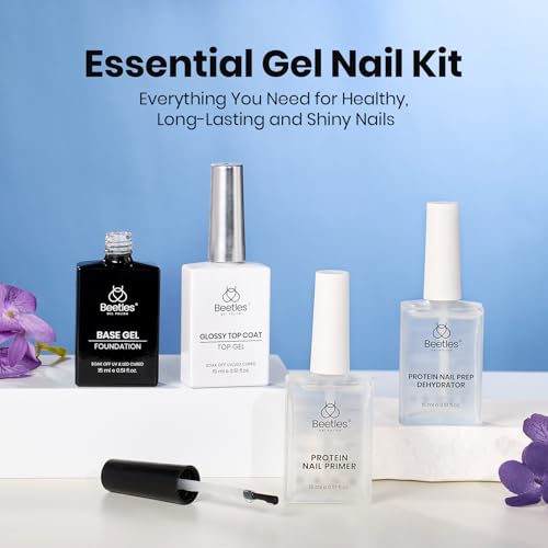 Beetles Gel Nail Kit - Clear 4 Pcs 15ml Base & Top Coat Set
