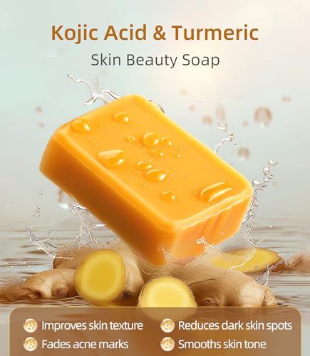 Kojic Acid Turmeric Soap Bar for Dark Spots & Sensitive Skin