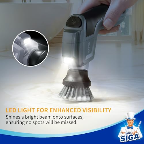 MR.SIGA Electric Spin Scrubber Brush Refills - 3 Pack for Deep Cleaning