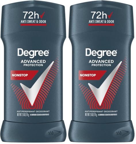 Degree Men Nonstop Antiperspirant Deodorant Fresh 2.7 oz (Pack of 2) - 72-Hour Sweat Protection