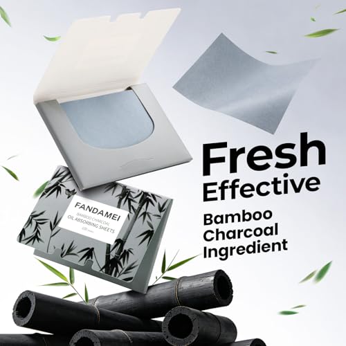 Fandamei Oil Blotting Sheets - 200 Count, Makeup Friendly