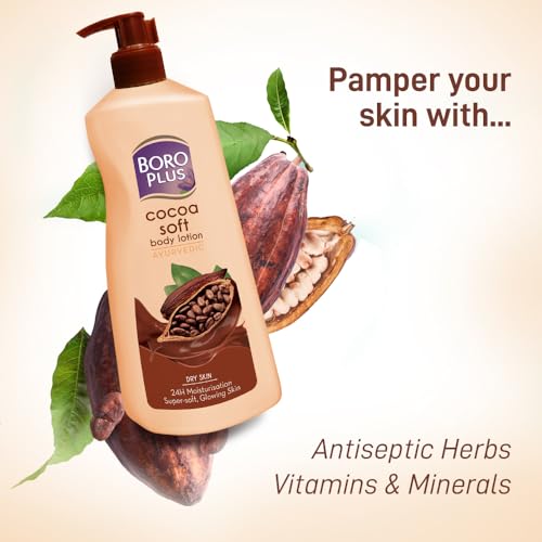 Boroplus Cocoa Soft Body Lotion 24H Moisturizer for Dry Skin, Deep Hydration, 400ml