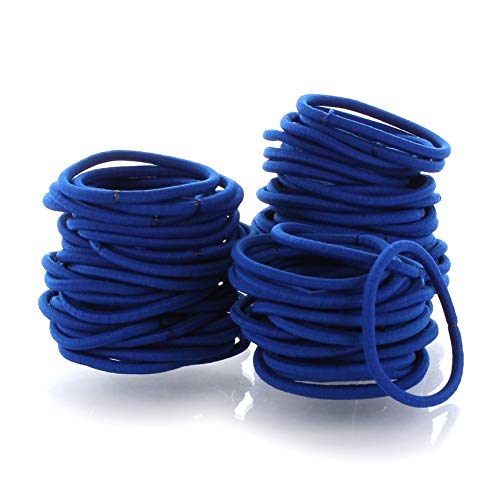 My Lello Professional Hair Ties - 100 Pack Royal Blue Ouchless Hair Elastics