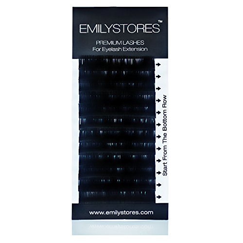 EMILYSTORES Easy Fan Eyelash Extensions, 0.07mm D Curl 17mm Volume Lashes