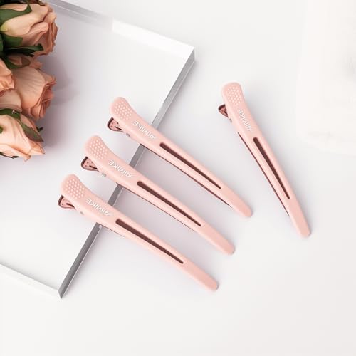 AIMIKE No Crease Duck Bill Hair Clips - 4 Pack for Sectioning & Styling