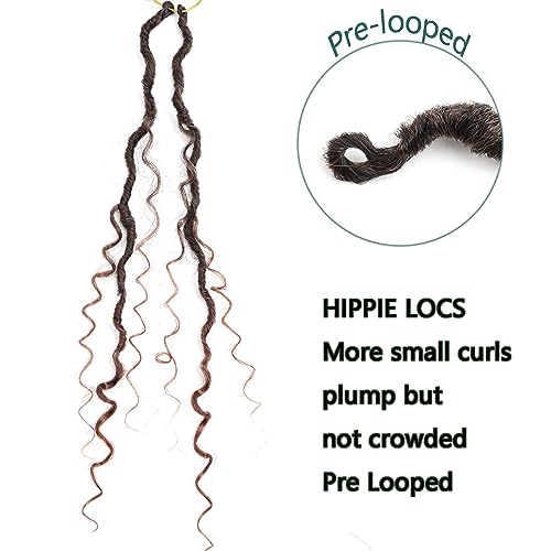 Goddess Locs Crochet Hair 14 Inch Boho Faux Locs with Curly Ends 8 Packs