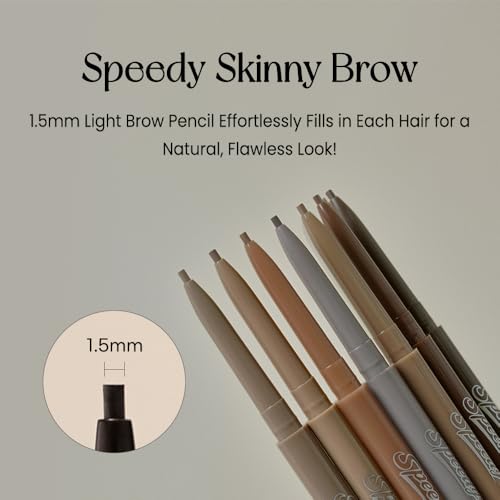 Peripera Speedy Skinny Brow Pencil - 1.5mm Precise Eyebrow Makeup