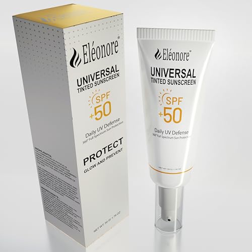 ELEONORE Tinted Face Sunscreen SPF 50 - Hydrating Moisturizer, 50ml