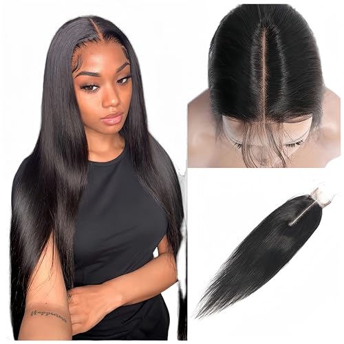 8 Inch Brazilian Straight Hair 2x6 HD Lace Closure Deep Middle Part Remy Human Hair