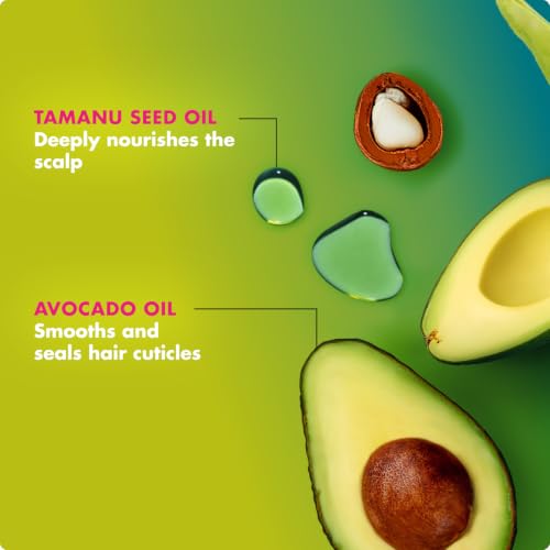 Mielle Organics Avocado & Tamanu Anti-Frizz Shampoo, 12oz - Sulfate Free for Curly & Straight Hair