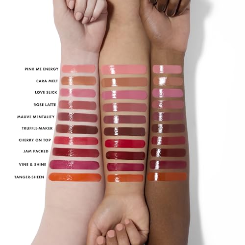 e.l.f. Glow Reviver Slipstick, Tinted Lip Oil Stick, Non-Sticky & Hydrating For A Soft-Shine Finish, Vegan & Cruelty-Free, Rose Latte