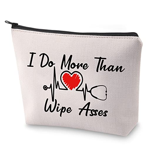 I Do More Than Wipe Asses Cosmetic Bag - Funny CNA Nursing Gift Pouch