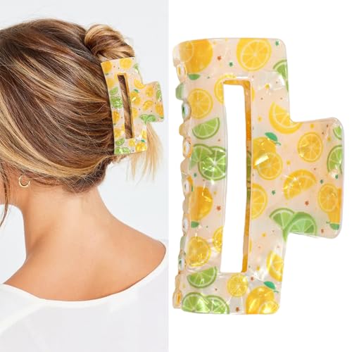 Lemon Hair Claw Clip for Women - Summer Fruit Hair Accessory