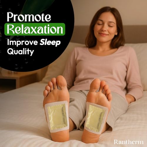 Rantherm Bamboo Vinegar Foot Pads - Natural Cleansing Patches (14 Pack)