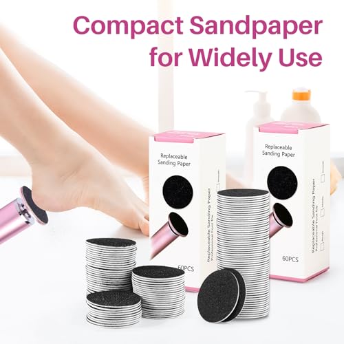 Replaceable Sandpaper Discs for Electric Foot File 120 Pcs/2 Box - LIONVISON
