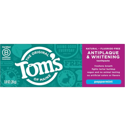 Tom's of Maine Antiplaque Tartar Control Whitening Toothpaste 2 Pack, Peppermint
