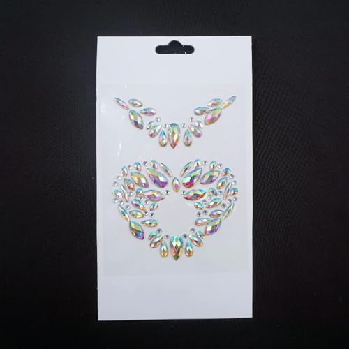 Topz Self-Adhesive Rhinestone Belly Button Stickers for Festivals
