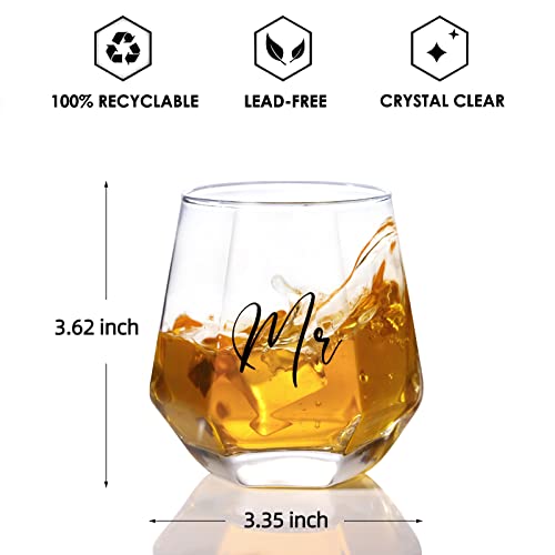 Mr & Mrs Wine Glass Set - Perfect Wedding Gift for Couples