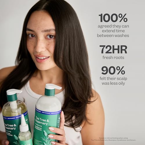 Renpure Tea Tree & Rosemary Shampoo & Conditioner Set 2x24oz - Rebalance & Hydrate