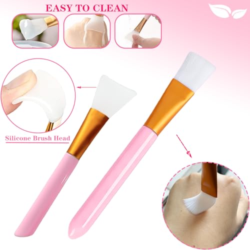 Bigwinyep Pink Silicone Facial Mask Mixing Bowl for Skincare & Spa