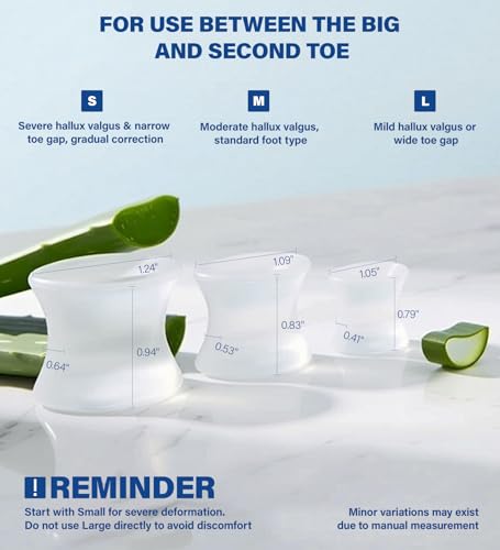 12 Pack Aloe Infused Gel Toe Separators for Bunion Relief