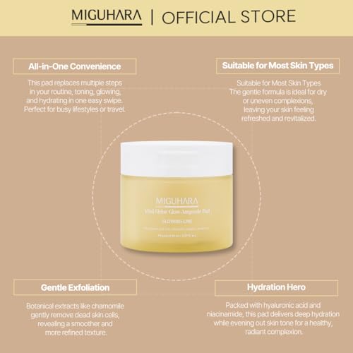 MIGUHARA Vital Shine Glow Ampoule Pad - Toner & Hydrating Skin Care