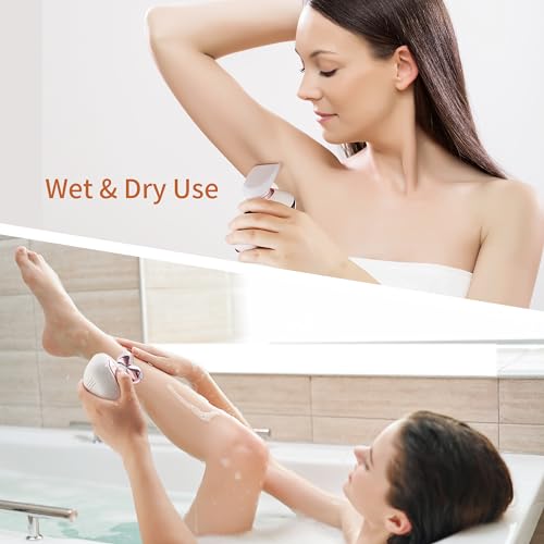 Women's Electric Razors for Women Legs Pubic Facial Hair Removal 2 in 1 Womens Electric Shaver for Women,Bikini Trimmer for Lady,Waterproof (5D)