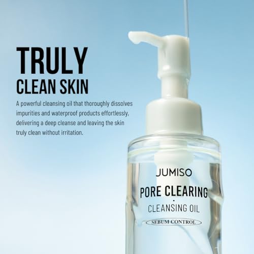 JUMISO Pore Clearing Cleansing Oil for Waterproof Makeup Removal, 6.76 fl oz