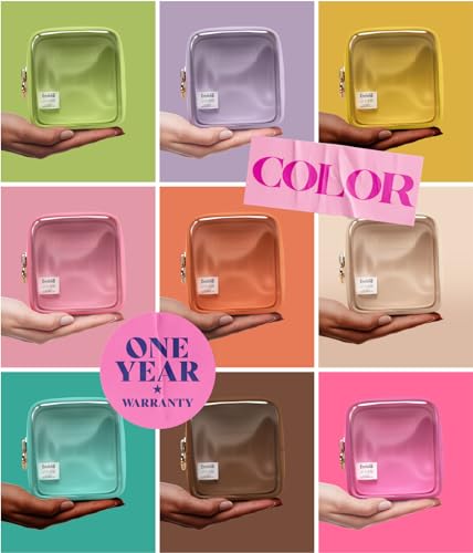 Embla Sand Mini Makeup Bag - Travel Cosmetic Organizer, Waterproof Toiletry Pouch