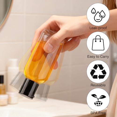 Gungtien TSA Approved Travel Bottles - 6 Pack Leak Proof 1.69oz
