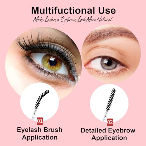 100 Disposable Mini Spoolie Brushes for Eyelash Extensions