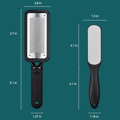 Stainless Steel Foot File Set - 2 Pcs Professional Callus Remover