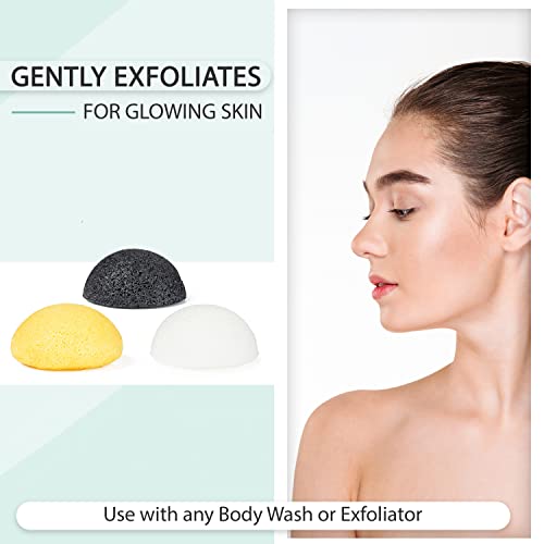 PureSOL Konjac Facial Sponge - Eco-Friendly Exfoliating Cleanser